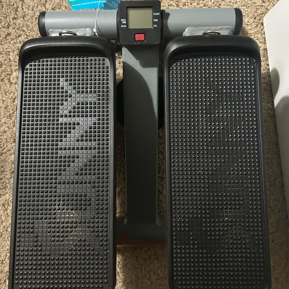 Compact Mini Stepper Exercise Machine in Gray and Black by Sunny
